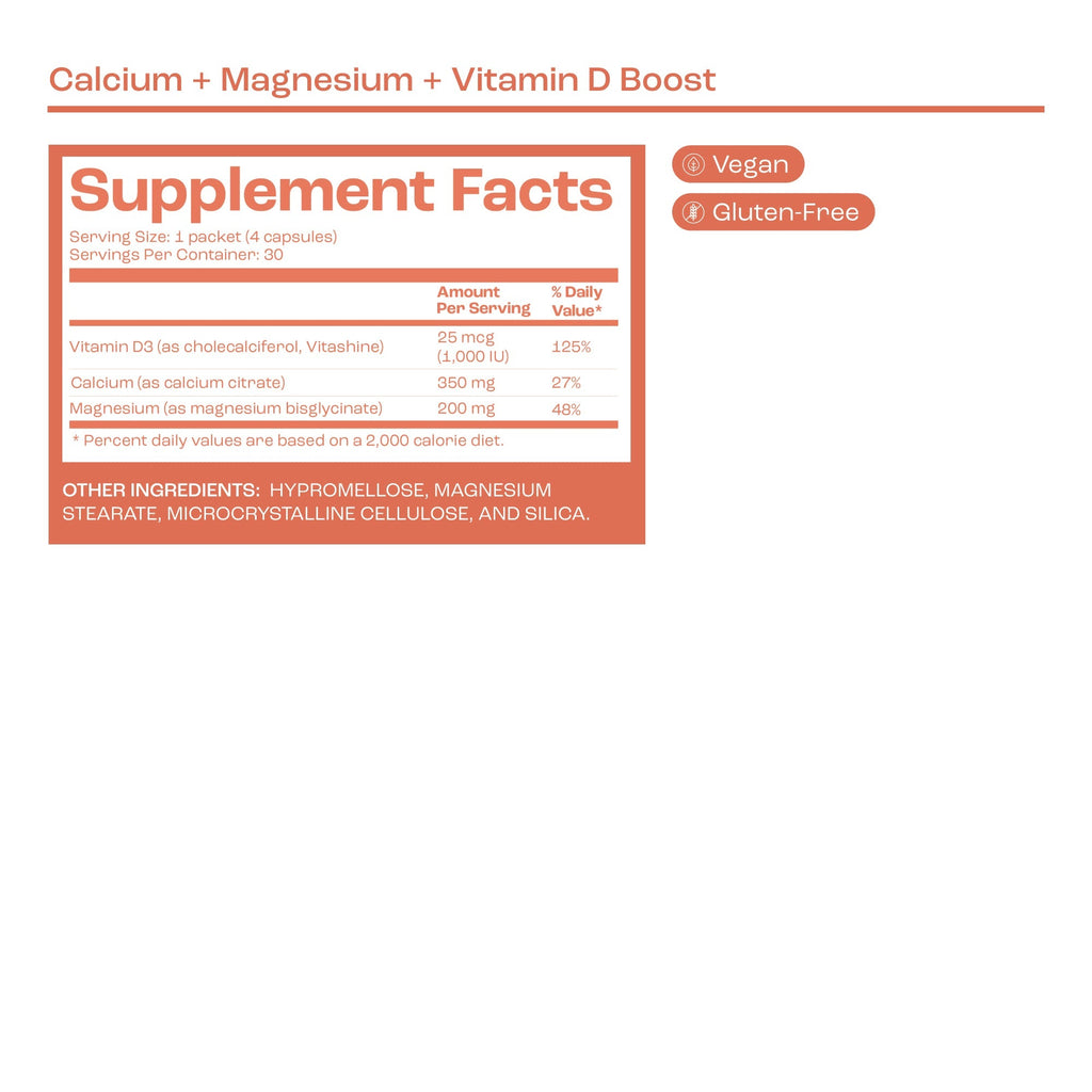 Calcium + Magnesium + Vitamin D Boost by Bird&amp;Be