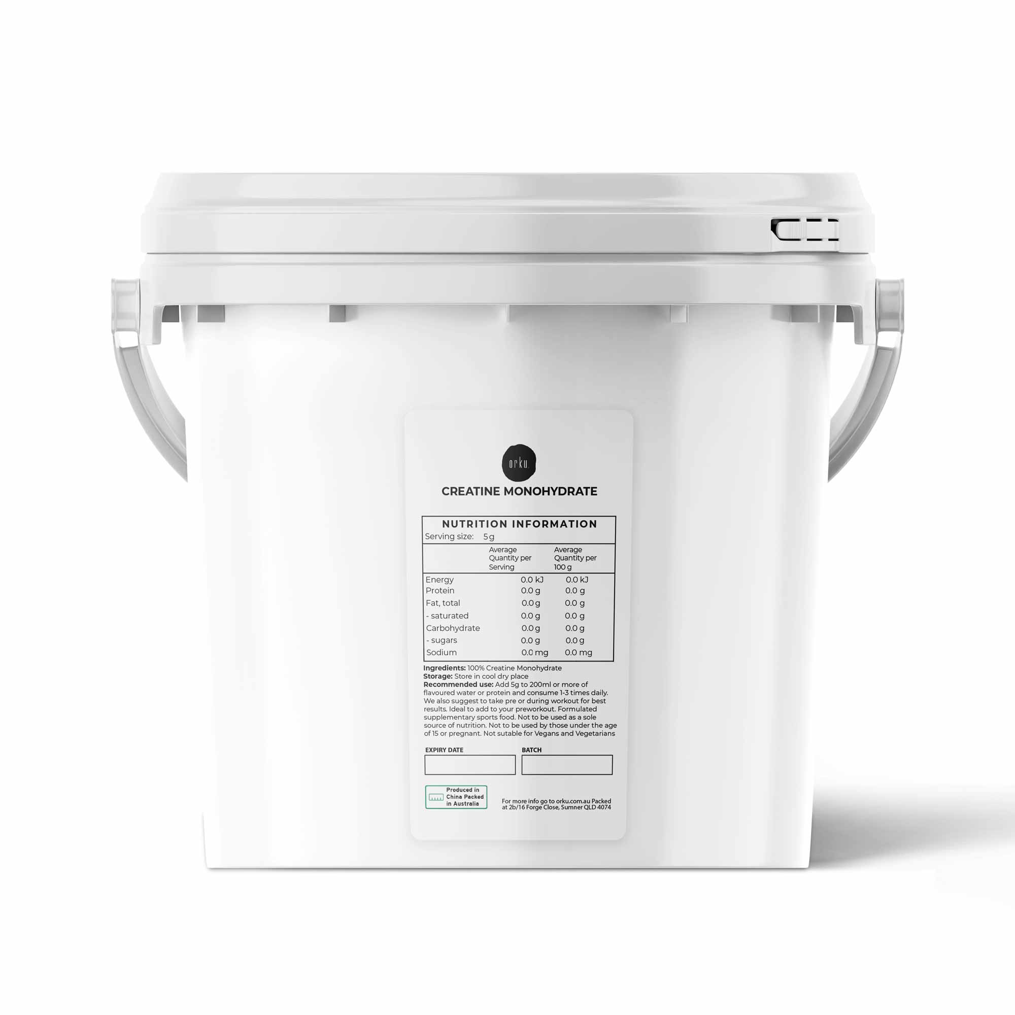 Orku 3Kg Creatine Monohydrate Powder Tub – 200 Mesh Micronised | 99.9% Purity-0