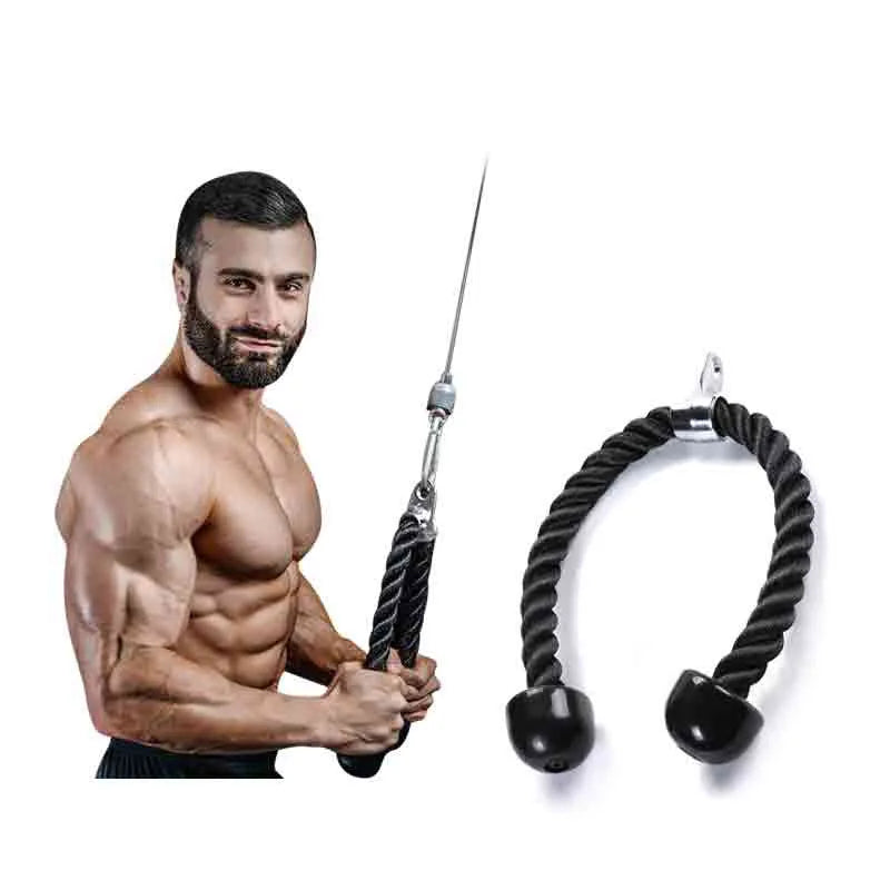 NNEOBA 120cm Triceps Pull Down Rope Heavy Duty Cable Attachment Black