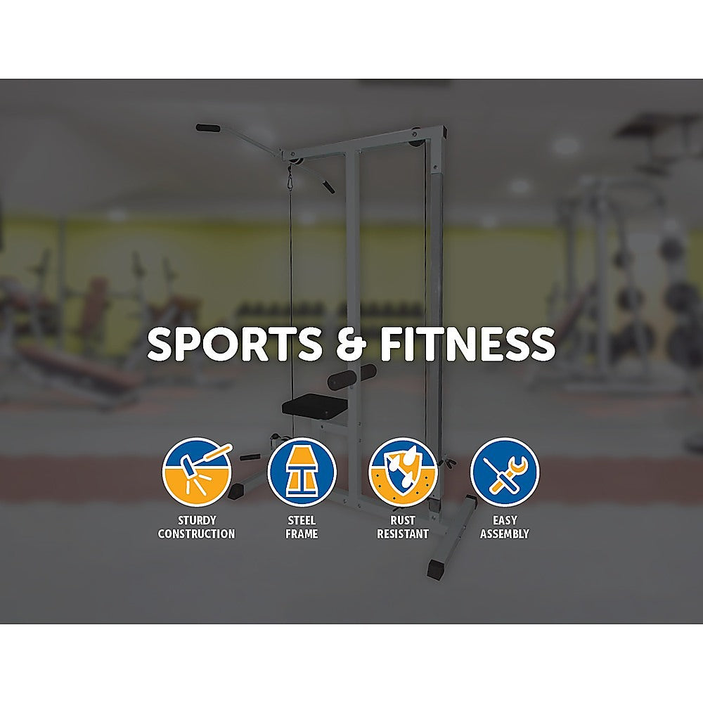 NNEDSZ Home Fitness Multi Gym Lat Pull Down Workout Machine Bench Exercise