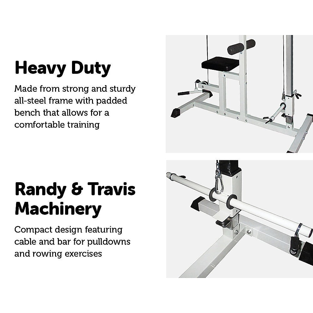 NNEDSZ Home Fitness Multi Gym Lat Pull Down Workout Machine Bench Exercise