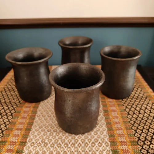Glasses-Mugs Set: Manipur Black Pottery