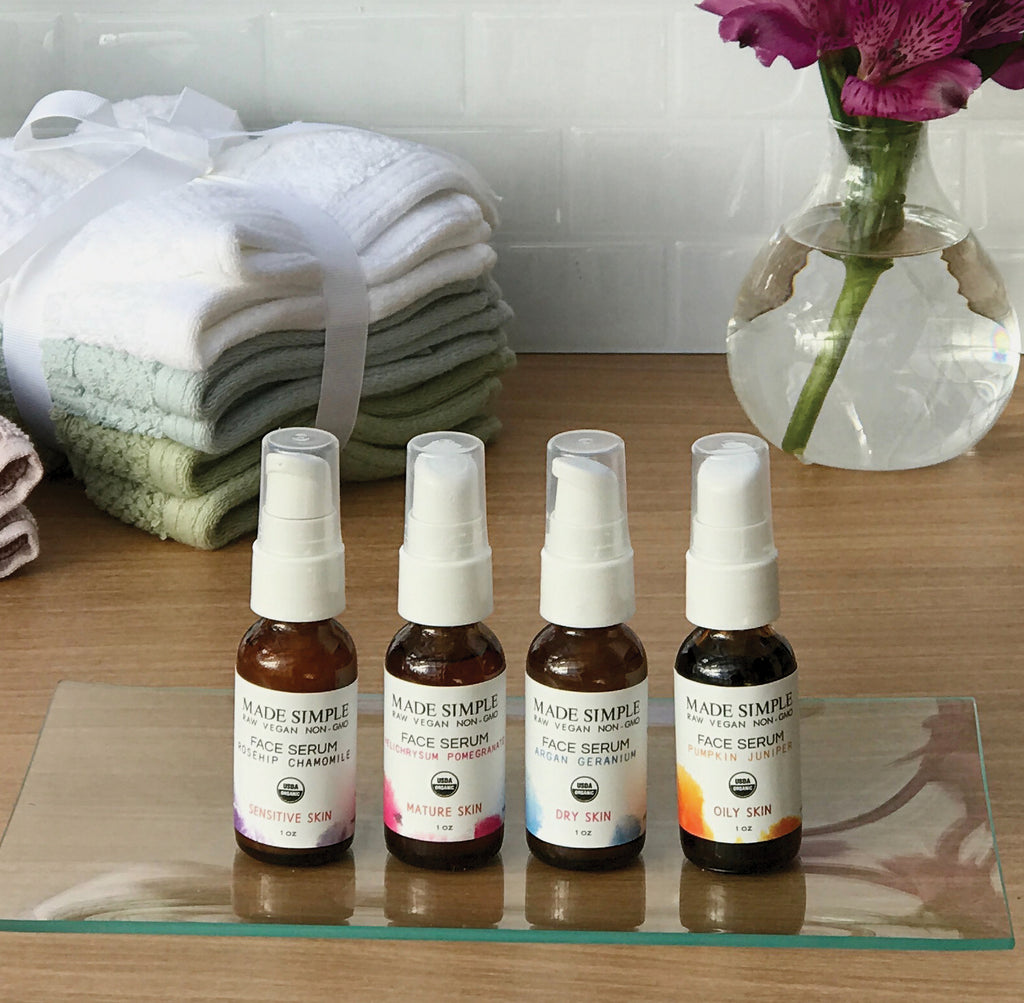 Argan Geranium Face Serum for Dry Skin - Certified Organic. Vegan & Cruelty-free