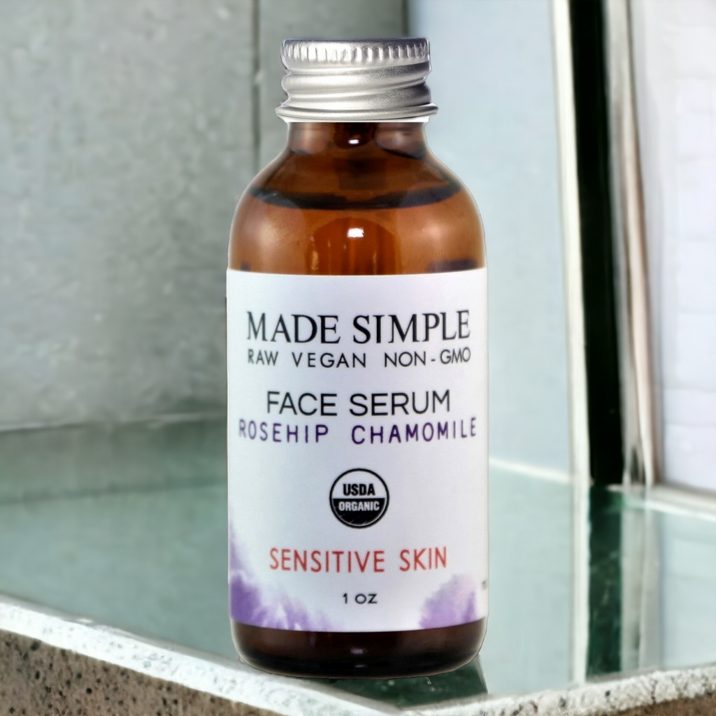 Rosehip Chamomile Face Serum for Sensitive Skin - Certified Organic, Vegan & Cruelty-free-5