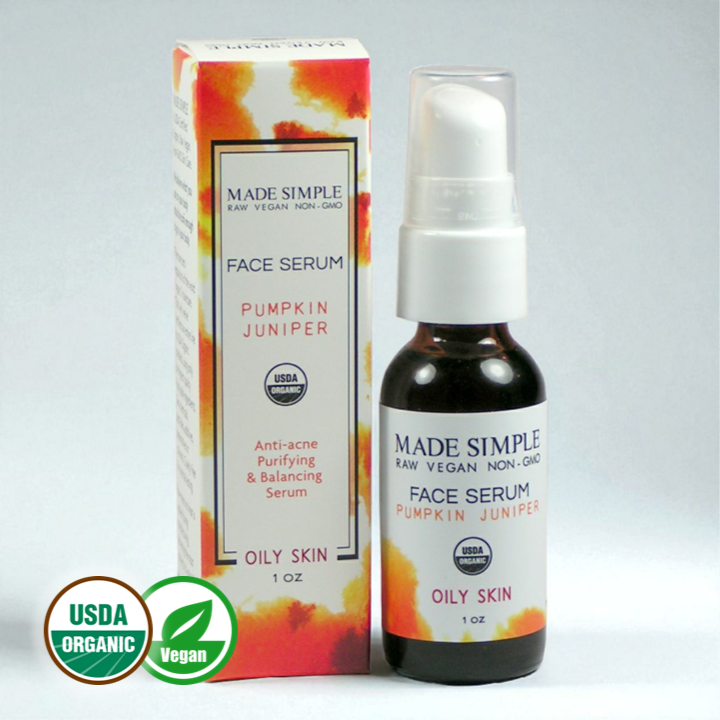 Pumpkin Juniper Face Serum for Oily Skin - Certified Organic, Vegan & Cruelty-free-0