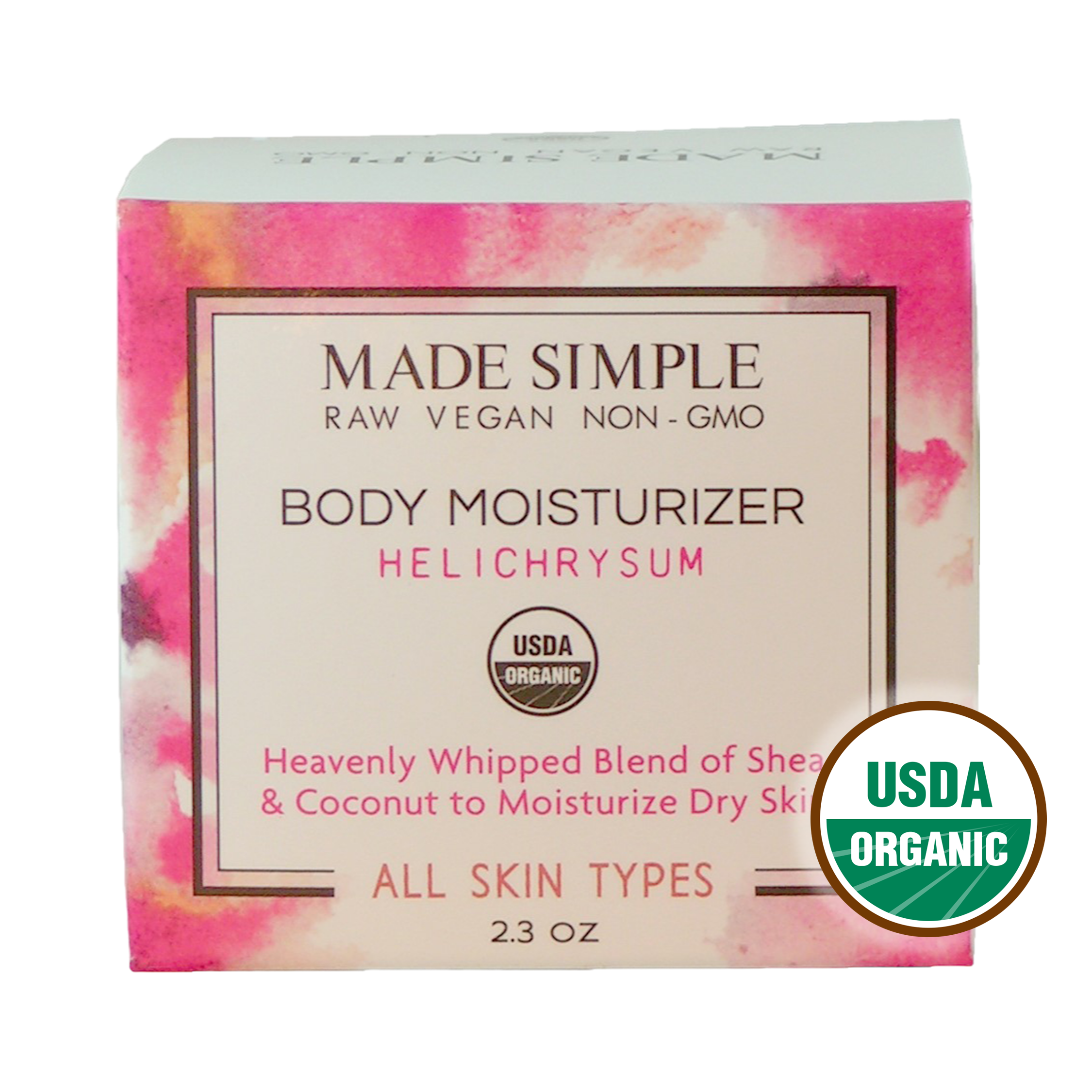 Helichrysum Moisturizer - Certified Organic, Vegan &amp; Cruelty-free