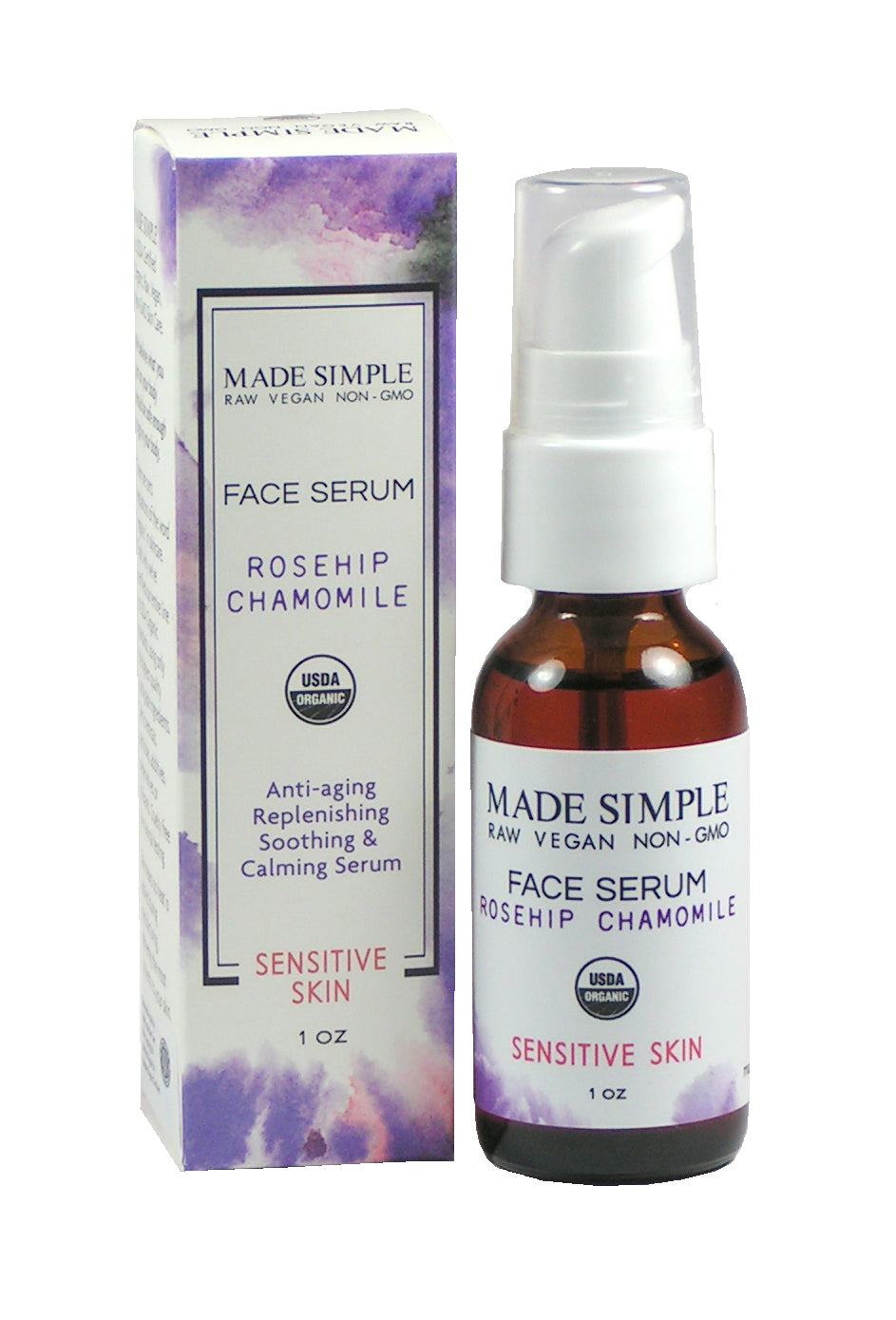 Rosehip Chamomile Face Serum for Sensitive Skin - Certified Organic, Vegan & Cruelty-free-2