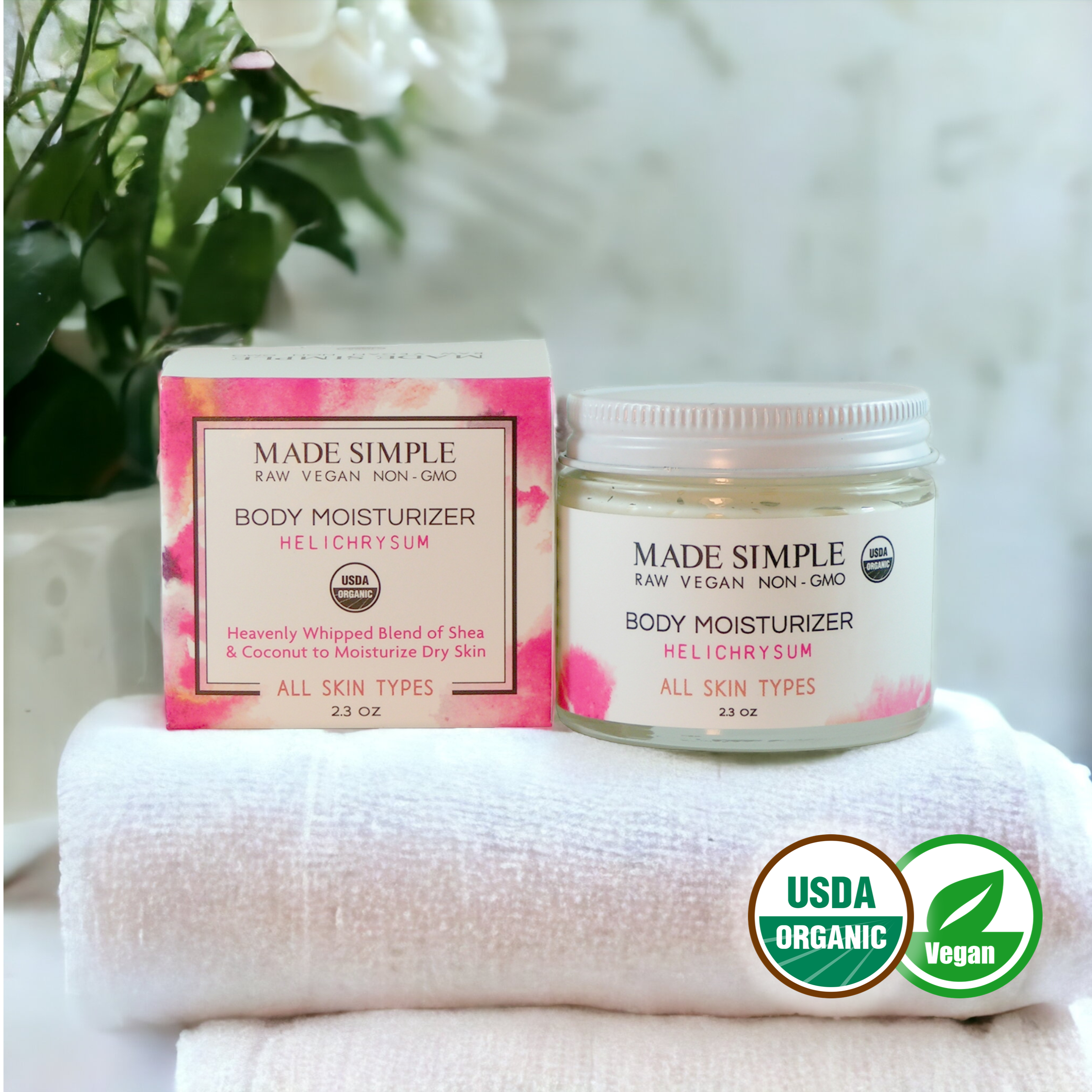 Helichrysum Moisturizer - Certified Organic, Vegan &amp; Cruelty-free