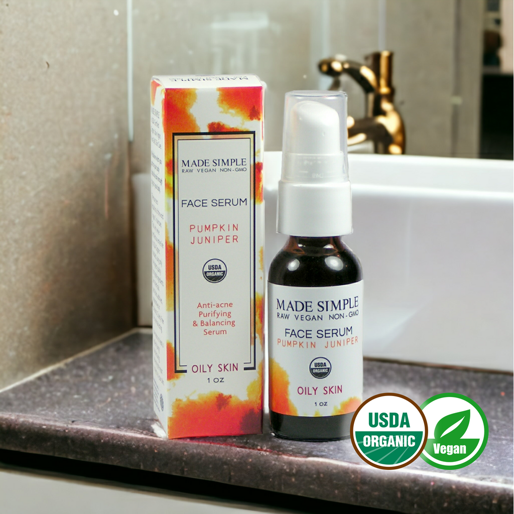 Pumpkin Juniper Face Serum for Oily Skin - Certified Organic, Vegan & Cruelty-free-1